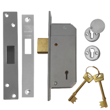 UNION C-Series 3G220 Detainer Deadlock  Keyed To Differ  - Satin Chrome