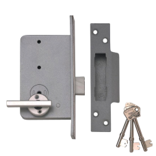 UNION 4K-3WH 6 Lever Escape Deadlock 78mm Left Handed  - Stainless Steel