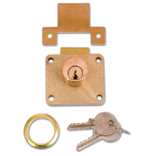 YALE 066S Cylinder Till Lock 22mm PB Keyed To Differ  - Satin Brass