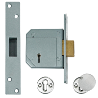 UNION C-Series 3G114 5 Lever Deadlock 80mm Keyed To Differ  - Satin Chrome