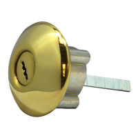 Ingersoll SC1 Rim Cylinder  Keyed To Differ  - Polished Brass