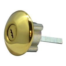 Ingersoll SC1 Rim Cylinder  Keyed To Differ  - Polished Brass