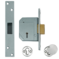 UNION C-Series 3G114 5 Lever Deadlock 67mm Keyed To Differ Single Pole Micro Switch SPMS  - Satin Chrome