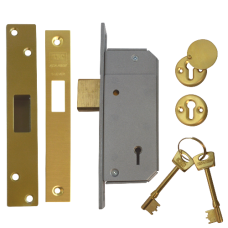 UNION C-Series 3G220 Detainer Deadlock  Keyed To Differ  - Polished Brass