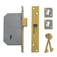 UNION C-Series 3G110 Detainer Deadlock 73mm Keyed To Differ  - Polished Brass