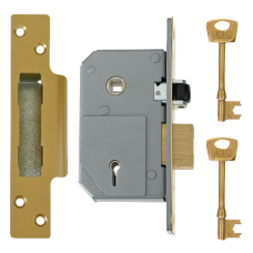 UNION C-Series 3K74 5 Lever Sashlock 67mm Keyed To Differ  - Polished Brass