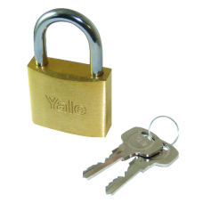 YALE 750  Open Shackle Padlock 50mm Keyed To Differ  - Brass