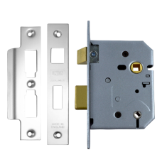 UNION 2226 Mortice Bathroom Lock 75mm  - Satin Chrome