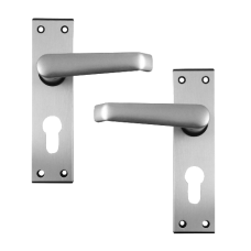 UNION 366 Ambassador Plate Mounted Lever Furniture Formerly Wellington Anodised Silver Euro Lever Lock