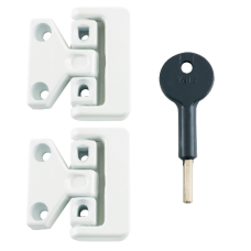 YALE 8K106 Window Swing Lock  2 Locks + 1 Key  - White