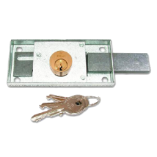 CISA 41110 Shutter Lock 120mm x 55mm KD Right Handed - Polished Brass