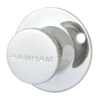Banham R102 Security Bolt Turn Knob 40mm  - Chrome Plated
