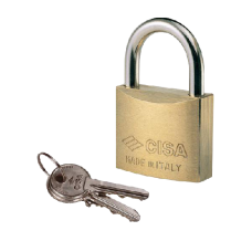 CISA 22010 KA Open Shackle  Padlock 40mm Keyed Alike `FA0460`  - Brass