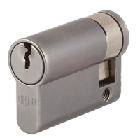 UNION 2X20A Euro Half Cylinder 40mm 30/10 Keyed To Differ  - Satin Chrome