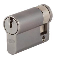 UNION 2X20A Euro Half Cylinder 40mm 30/10 Keyed To Differ  - Satin Chrome