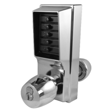DORMAKABA Simplex 1000 Series 1021B Knob Operated Digital Lock With Key Override  With Cylinder 1021B-26D - Satin Chrome