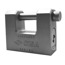 CISA 28550 LIM Steel Sliding Shackle Padlock 75mm Keyed To Differ 28550-75  - Stainless Steel