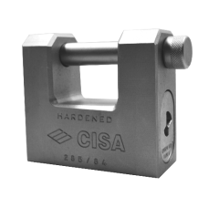 CISA 28550 LIM Steel Sliding Shackle Padlock 66mm Keyed To Differ 28550-66  - Stainless Steel