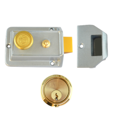 UNION 1022 Non-Deadlocking Nightlatch 60mm SE Case Cyl  - Polished Lacquered Brass