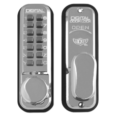 LOCKEY 2430 Series Digital Lock Without Holdback  - Satin Chrome