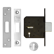 ASEC 3 Lever Deadlock 76mm SC Keyed To Differ  - Stainless Steel