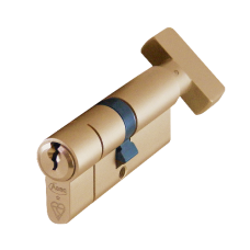 ASEC Kite BS 1 Star Kitemarked Euro Key & Turn Cylinder 70mm 35/T35 30/10/T30 Keyed To Differ  - Satin Brass