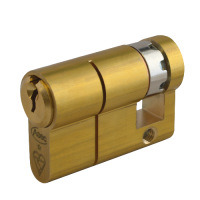 ASEC Kite Euro Half Cylinder 45mm 35/10 Keyed To Differ PB  - Satin Brass