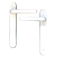 ASEC Kite Secure PAS24 2 Star 220mm Lever/Lever Door Furniture  - White