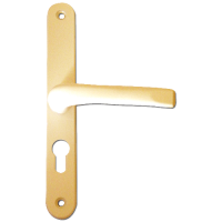 ASEC 117 Lever/Lever UPVC Furniture - 270mm Backplate  - Gold