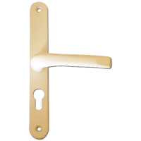 ASEC 70 Lever/Lever UPVC Furniture - 270mm Backplate  - Gold