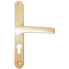 ASEC 70 Lever/Lever UPVC Furniture - 270mm Backplate  - Gold