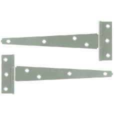 ASEC Light Tee Hinge  200mm Pair - Zinc Plated