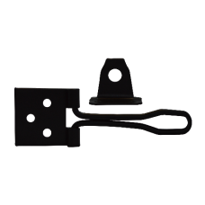 ASEC Wire Hasp & Staple  75mm - Black