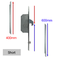 ASEC Modular Repair Lock Locking Point Extensions (UPVC Door) - 2 Hook & 2 Roller Short