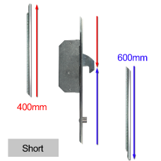 ASEC Modular Repair Lock Locking Point Extensions (UPVC Door) - 2 Hook & 2 Roller Short