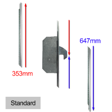 ASEC Modular Repair Lock Locking Point Extensions (Timber Door) - 2 Hook Std