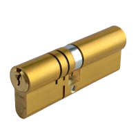 ASEC Kite Elite 3 Star Snap Resistant Double Euro Cylinder 85mm 35Ext/50 30/10/45 Keyed To Differ  - Satin Brass