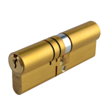 ASEC Kite Elite 3 Star Snap Resistant Double Euro Cylinder 85mm 45Ext/40 40/10/35 Keyed To Differ  - Satin Brass