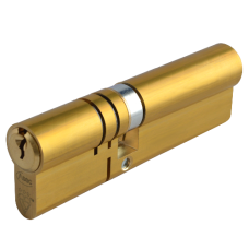 ASEC Kite Elite 3 Star Snap Resistant Double Euro Cylinder 100mm 40Ext/60 35/10/55 Keyed To Differ  - Satin Brass
