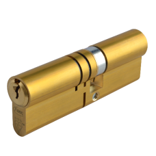 ASEC Kite Elite 3 Star Snap Resistant Double Euro Cylinder 100mm 60Ext/40 55/10/35 Keyed To Differ  - Satin Brass