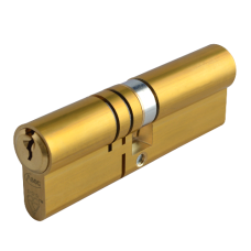ASEC Kite Elite 3 Star Snap Resistant Double Euro Cylinder 95mm 45Ext/50 40/10/45 Keyed To Differ  - Satin Brass