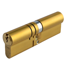 ASEC Kite Elite 3 Star Snap Resistant Double Euro Cylinder 100mm 50Ext/50 45/10/45 Keyed To Differ  - Satin Brass