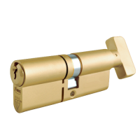 ASEC Kite Elite 3 Star Snap Resistant Euro Key & Turn Cylinder 80mm 40Ext/T40 35/10/35T Keyed To Differ PB  - Satin Brass