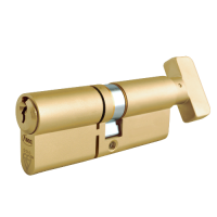 ASEC Kite Elite 3 Star Snap Resistant Euro Key & Turn Cylinder 75mm 40Ext/T35 35/10/30T Keyed To Differ  - Satin Brass