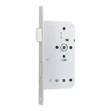 ASEC DIN Mortice Bathroom Lock 60mm Square  - Stainless Steel