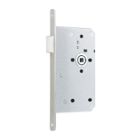 ASEC DIN Mortice Latch 60mm Radius  - Stainless Steel
