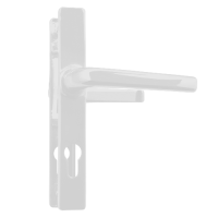 ASEC 70 Lever/Lever Door Furniture To Suit Ferco - 205mm Backplate  - White