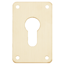 ASEC Screw On 45mm x 70mm Euro Escutcheon GA - Gold