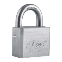 ASEC Open Shackle Padlock Without Cylinder  - Silver
