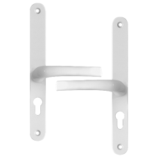 ASEC 48/87 Lever/Lever UPVC Furniture - 270mm Backplate  - White